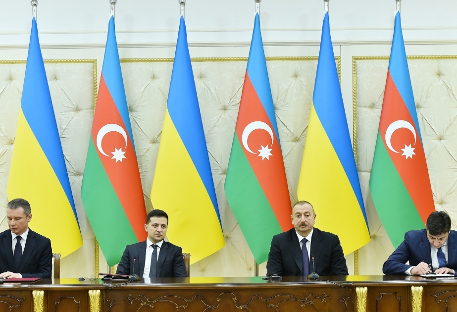 Aserbaidschanisch-ukrainische Dokumente unterzeichnet VIDEO