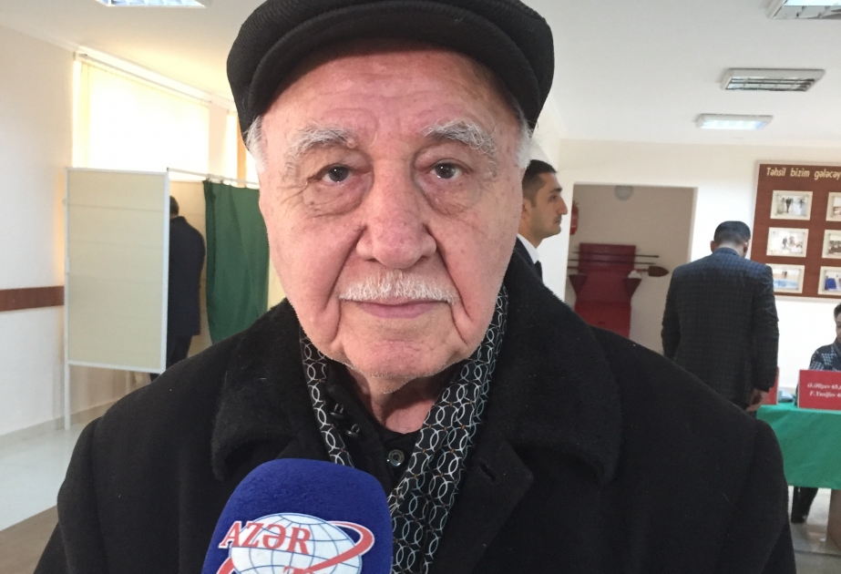Səksən altı yaşlı seçici: Vətəndaşların rahat səsverməsi üçün bütün lazımi şərait yaradılıb