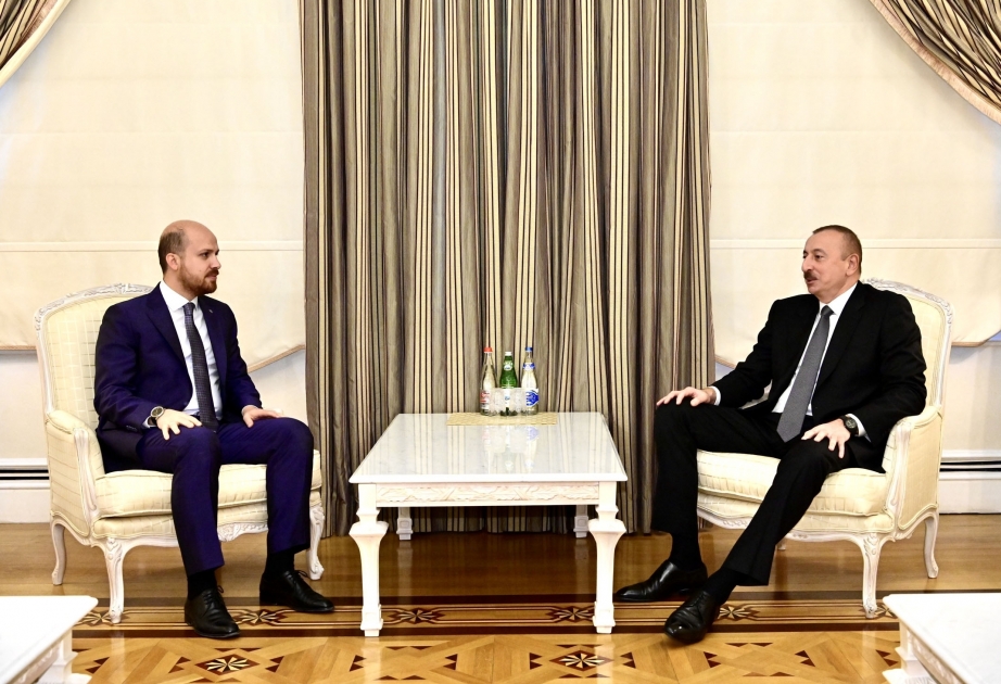 Präsident Ilham Aliyev empfängt den Vorsitzenden von World Ethnosport Confederation Bilal Erdogan VIDEO