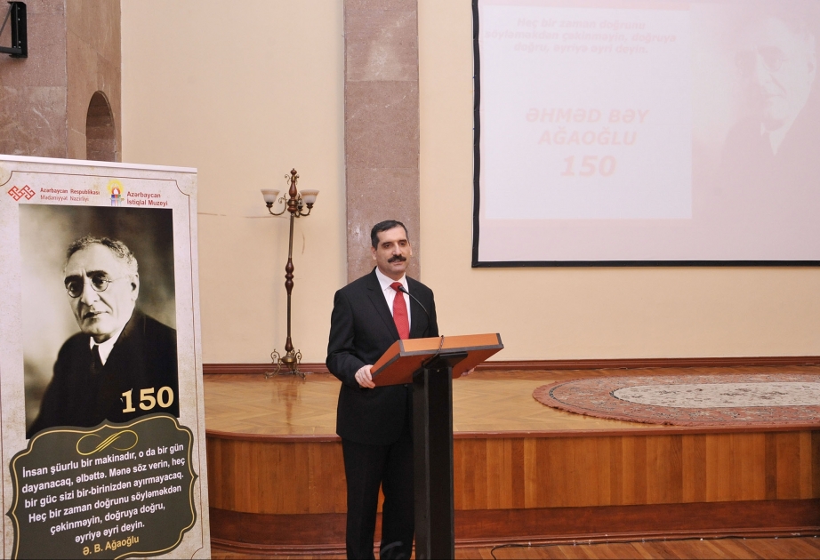 İstiqlal Muzeyində Əhməd bəy Ağaoğlunun 150 illik yubileyinə həsr olunmuş sərgi açılıb