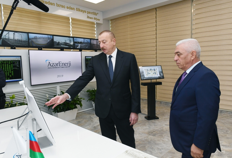 Neues Umspannwerk in Betrieb genommen Präsident Ilham Aliyev weiht Unterstation ein VIDEO