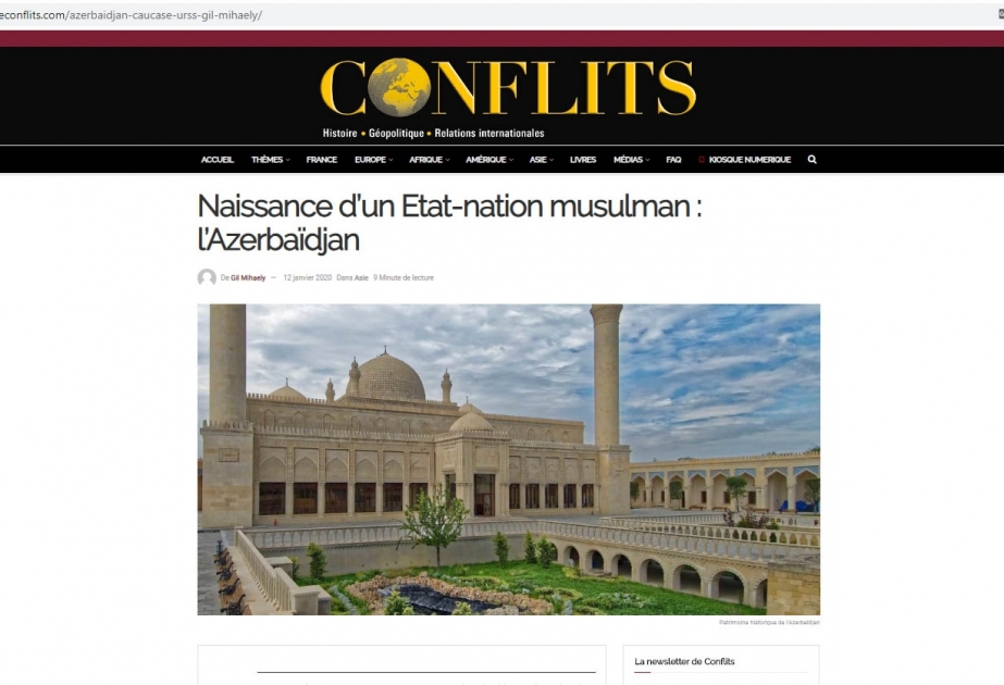 Fransa portalı Azərbaycan haqqında məqalə yayıb