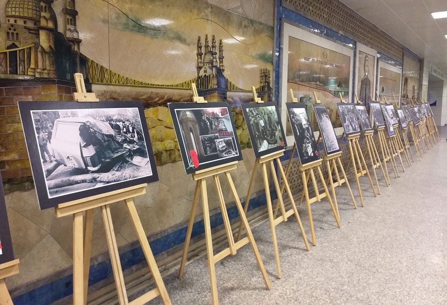 İstanbul metrosunda “Qanlı Yanvar” adlı fotosərgi açılıb