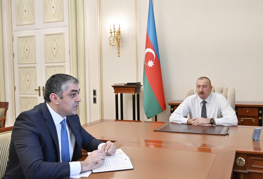 Presidente Ilham Aliyev recibió al ministro de Transporte, Comunicaciones y Altas Tecnologías