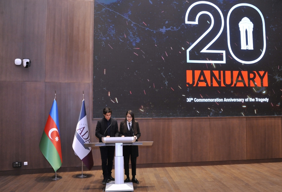ADA Məktəbinin şagirdləri 20 Yanvar şəhidlərinin xatirəsini anıblar VİDEO
