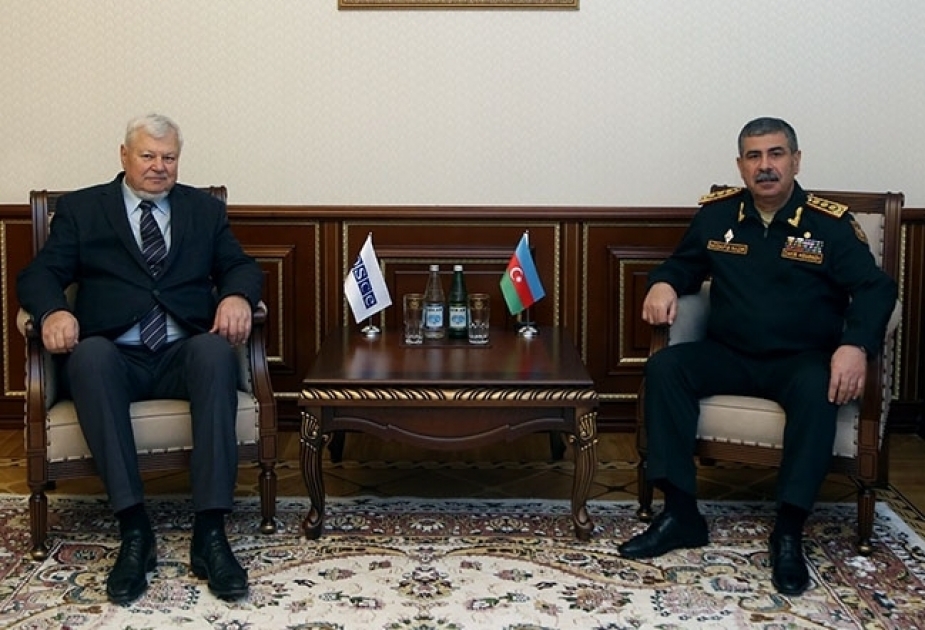 Azerbaijan`s defense minister meets with Personal Representative of OSCE Chairperson-in-Office