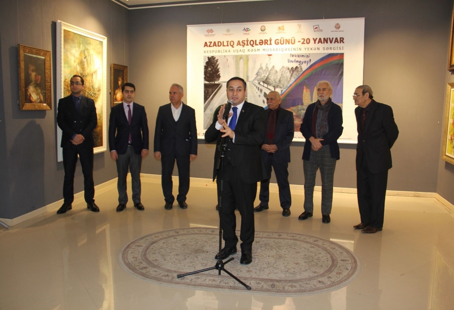 “Azadlıq aşiqləri günü-20 Yanvar” müsabiqəsinin yekun sərgisi açılıb