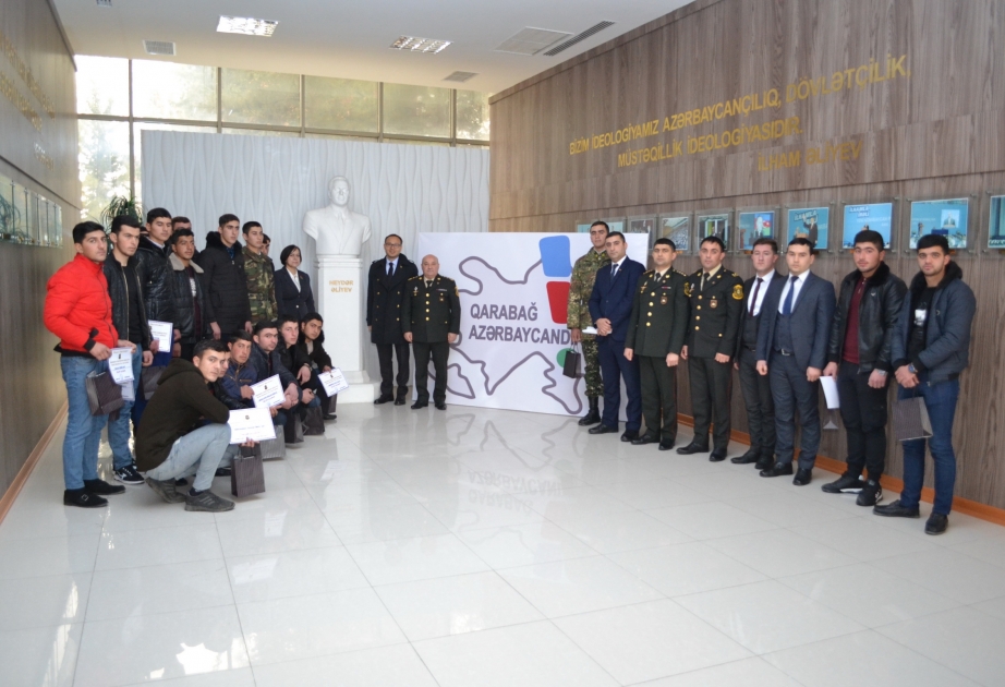 Ucarda Azərbaycan Silahlı Qüvvələrinin sıralarından ehtiyata buraxılan gənclərlə görüş keçirilib