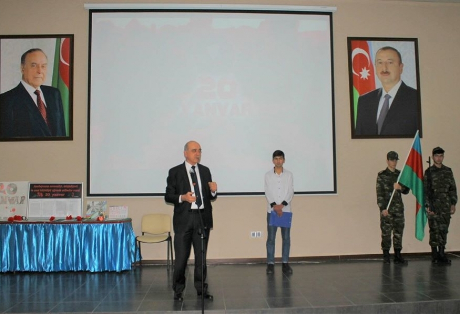 Peşə Təhsil Mərkəzidə “Qanlı Yanvar - tariximizin qan yaddaşı” mövzusunda xüsusi dərs təşkil olunub