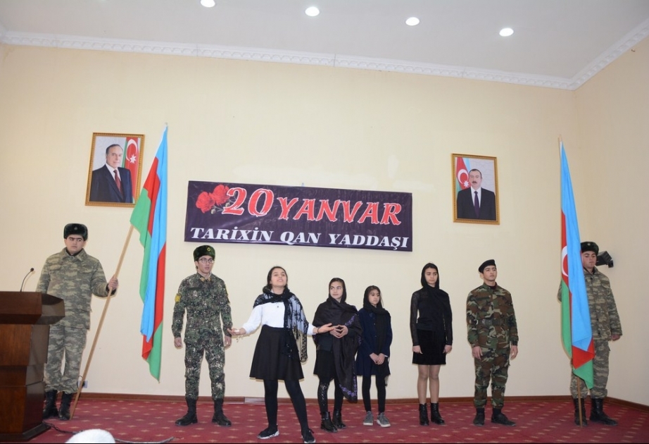 Tərtərlilər 20 Yanvar şəhidlərinin xatirəsini ehtiramla anıblar