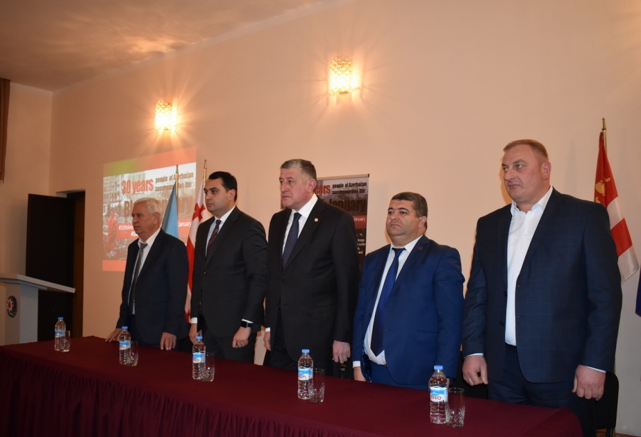 Marneulidə 20 Yanvar şəhidlərinin xatirəsi ehtiramla yad olunub