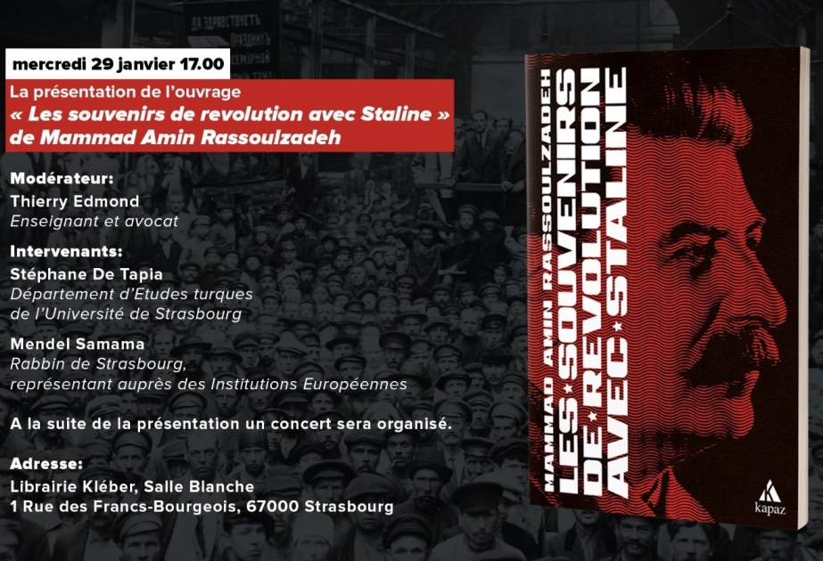 Strasburqda “Stalinlə ixtilaf xatirələri” kitabının fransızdilli oxucular üçün təqdimatı olacaq