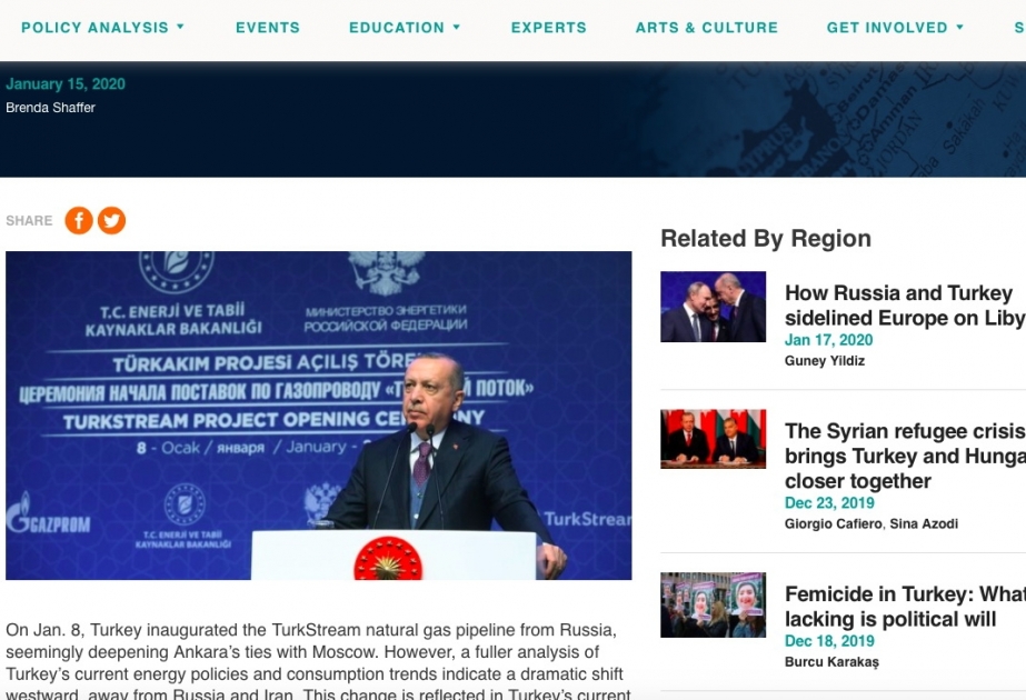 Американский эксперт о значимости азербайджанского газа для энергобезопасности Турции