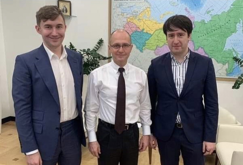 Qrossmeyster Teymur Rəcəbov Rusiya Prezident Administrasiyası rəhbərinin birinci müavini ilə görüşüb
