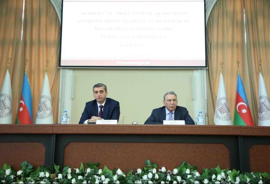 Azərbaycan Milli Elmlər Akademiyasında Hesablama Palatasının sədri ilə görüş keçirilib