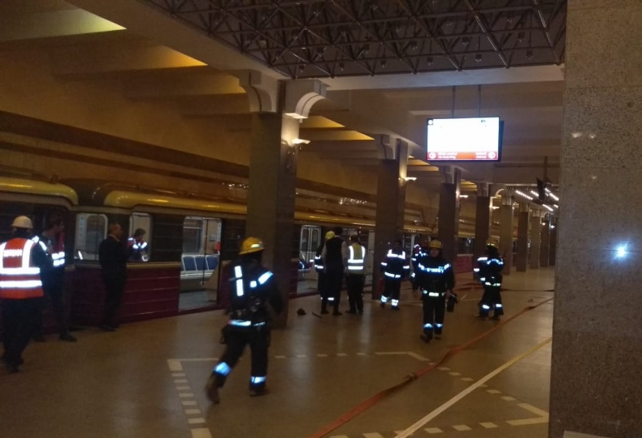 FHN “Bakı Metropoliteni” QSC-də yanğın-taktiki təlim keçirib