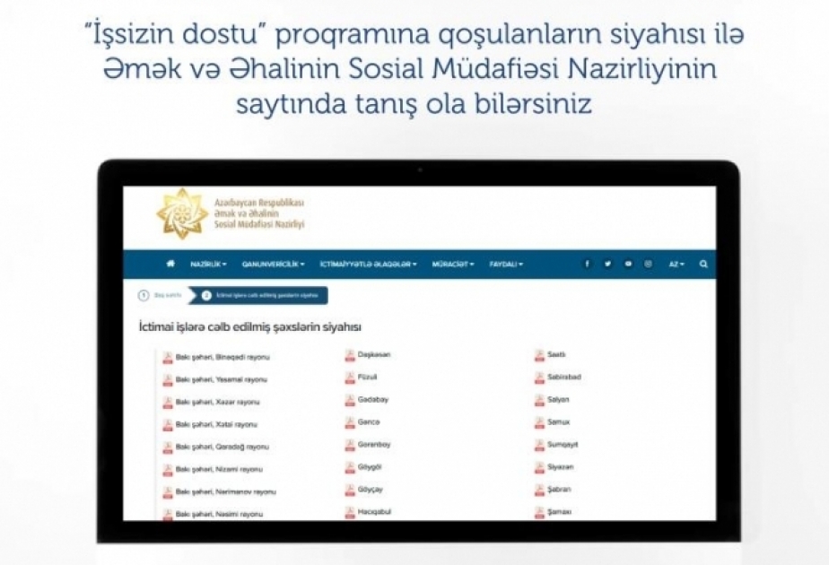 “İşsizin dostu” proqramının icrası bu il də davam etdirilir