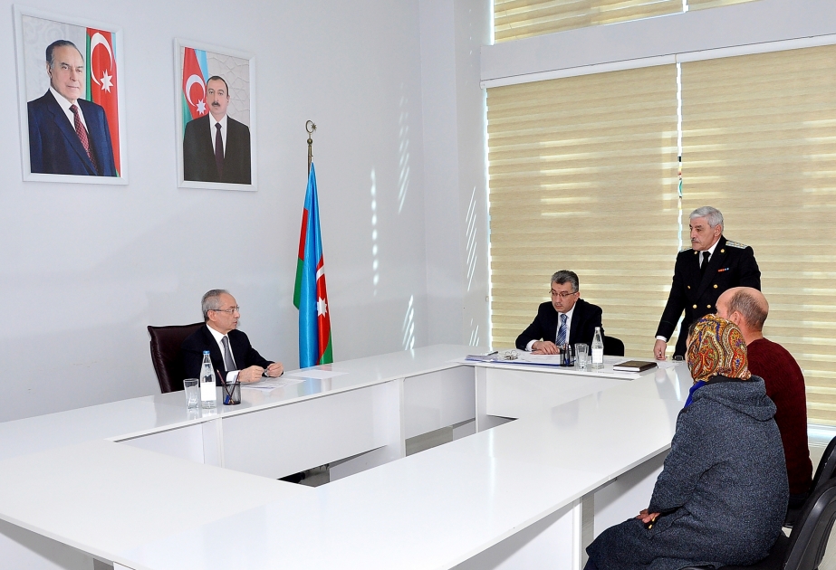 Ədliyyə nazirinin müavini Mingəçevirdə vətəndaşları qəbul edib
