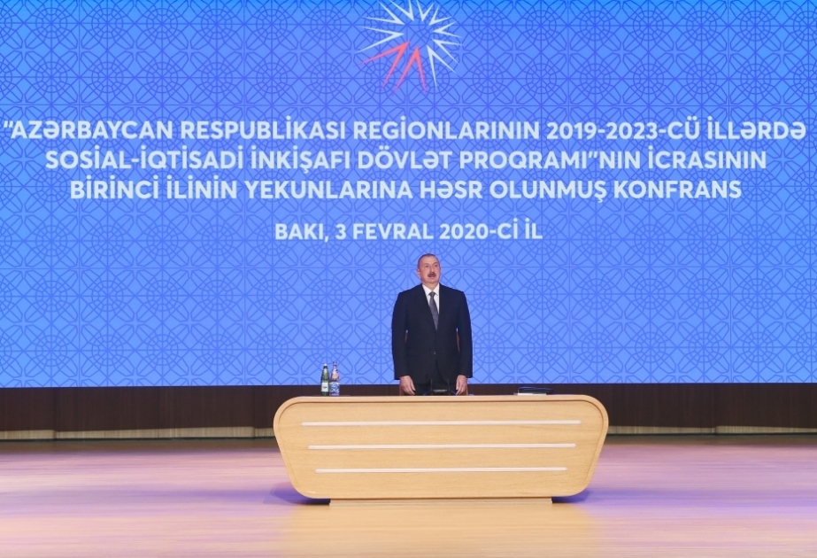 Ilham Aliyev: “El nivel de gasificación ha alcanzado el 96 por ciento”