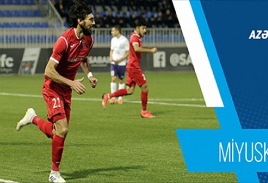 Miyusko Boyoviç Azərbaycan Premyer Liqasının XV turunun ən yaxşı futbolçusu seçilib