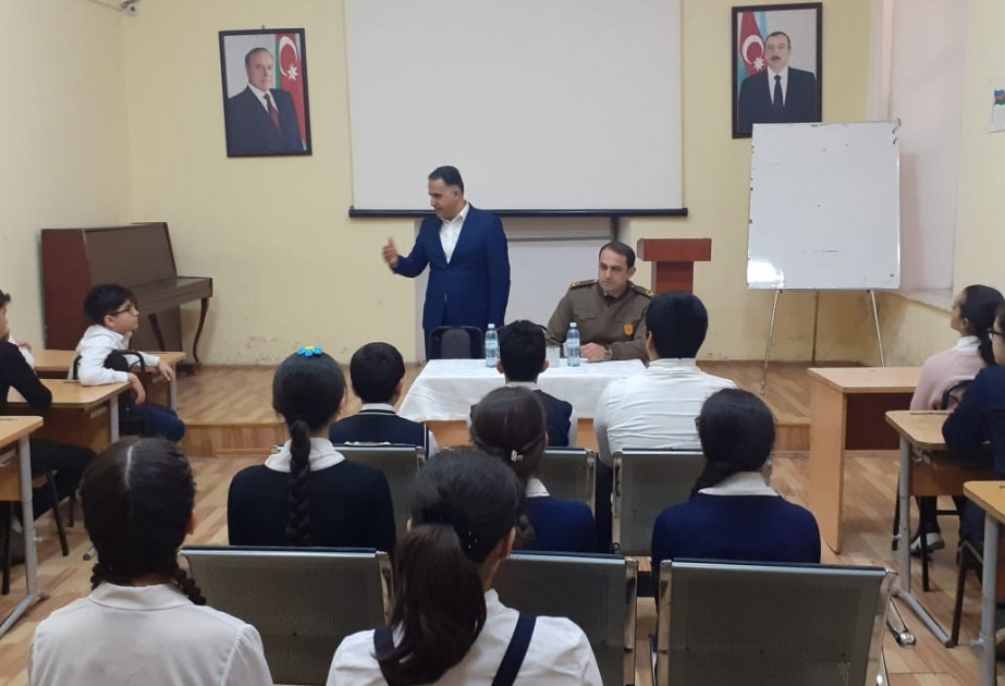 FHN-in Dövlət Yanğın Nəzarəti Xidməti məktəblərdə və seçki dairələrində maarifləndirmə tədbirlərini davam etdirir
