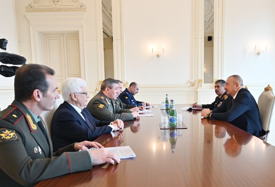 President Ilham Aliyev received delegation led by Chief of General Staff of Russian Armed Forces VIDEO