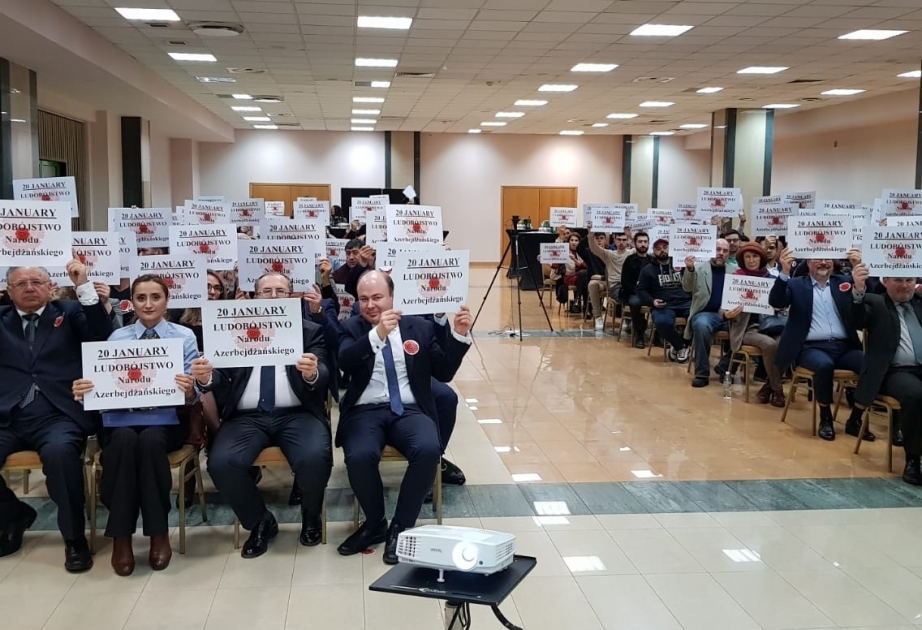 Varşavada 20 Yanvar faciəsi və Xocalı soyqırımı qurbanlarının xatirəsi anılıb