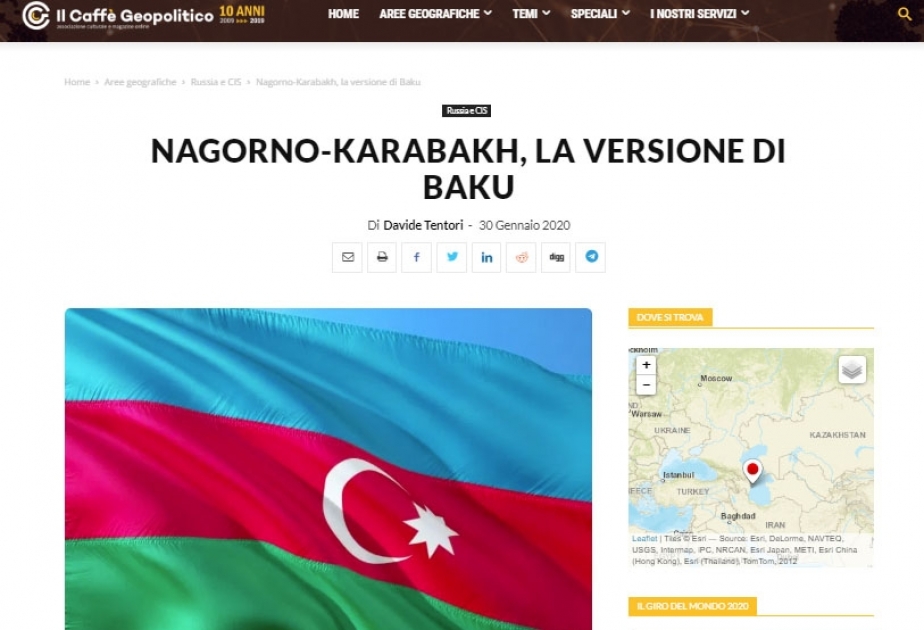 Azərbaycanın İtaliyadakı səfiri: Ermənistan ordusunun işğal olunmuş ərazilərimizdə mövcudluğu sülh üçün əsas maneədir