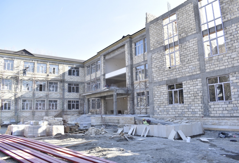 Bərdə şəhər 4 nömrəli məktəb üçün inşa edilən bina bu il istifadəyə veriləcək