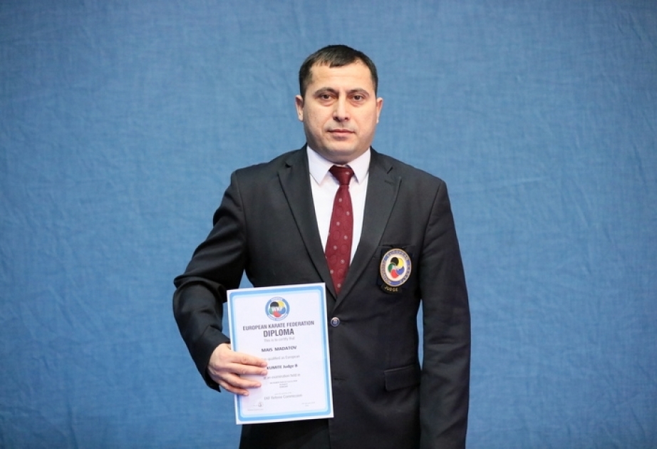 Azərbaycanlı karate hakimi kumite üzrə beynəlxalq dərəcəyə layiq görülüb