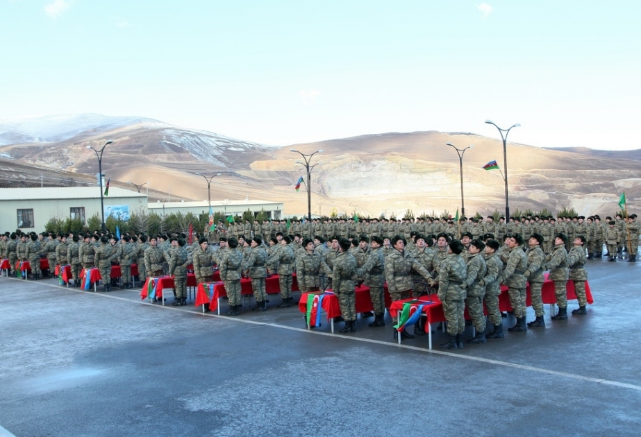 Azərbaycan Ordusunda andiçmə mərasimi keçirilib