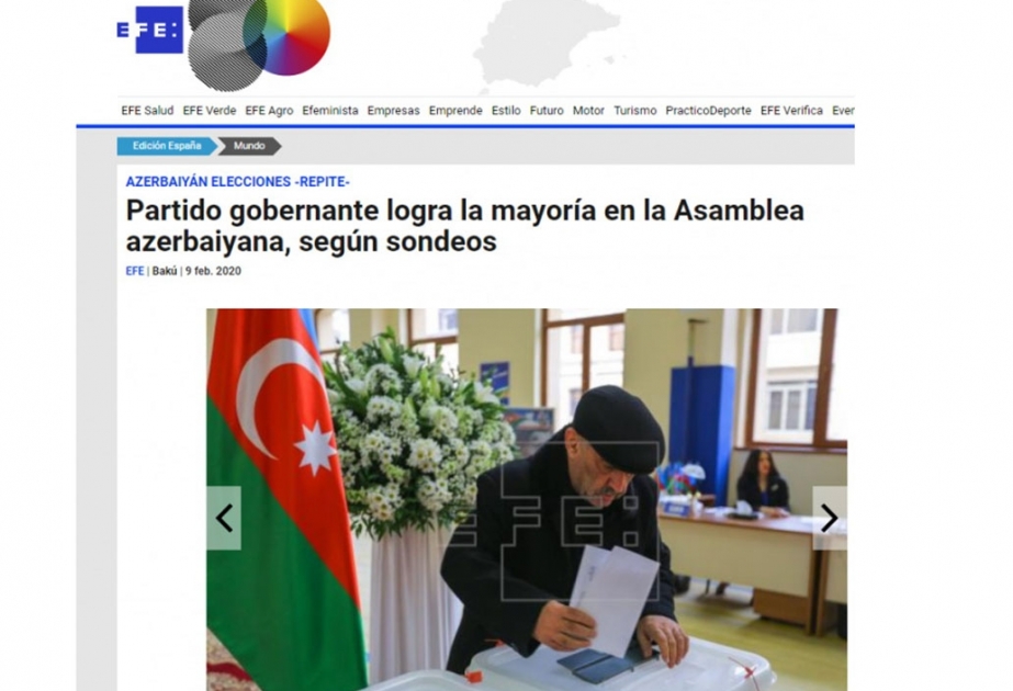 Парламентские выборы в Азербайджане в центре внимания испанских СМИ