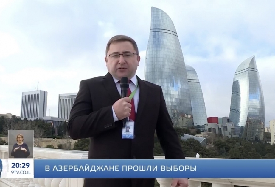 El Noveno Canal de televisión israelí dedicó un reportaje a las elecciones parlamentarias extraordinarias en Azerbaiyán