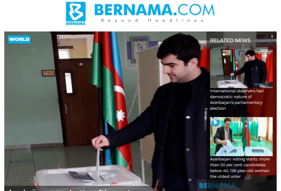 Bernama agentliyi: Parlament seçkiləri Azərbaycanın demokratik inkişafına doğru növbəti addımdır