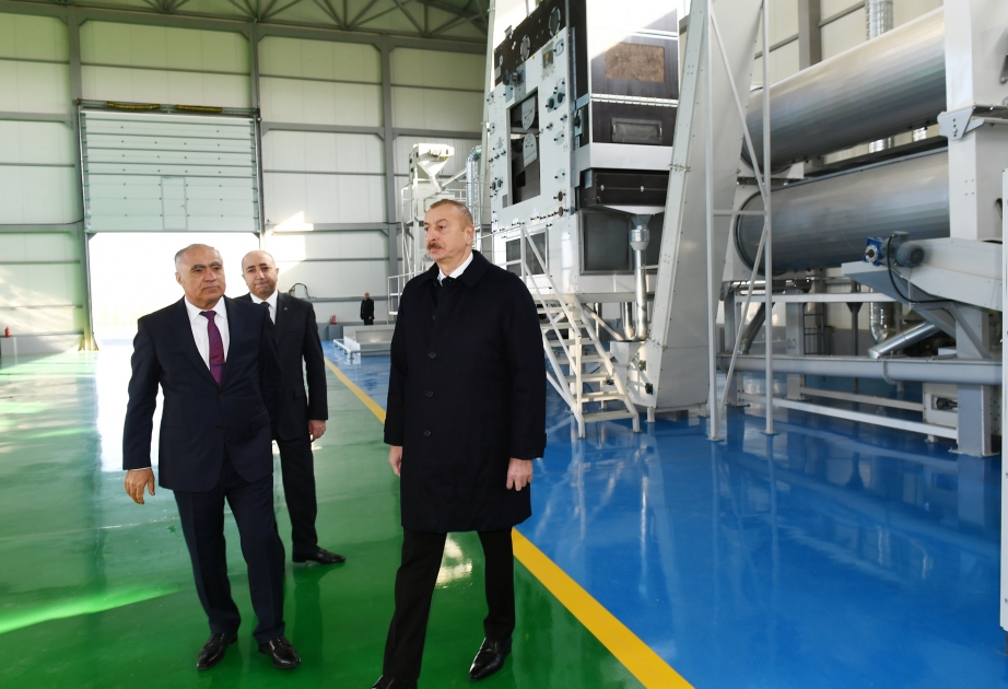 President Ilham Aliyev attended presentation of agropark owned by Global Agro LLC in KurdamirVIDEO