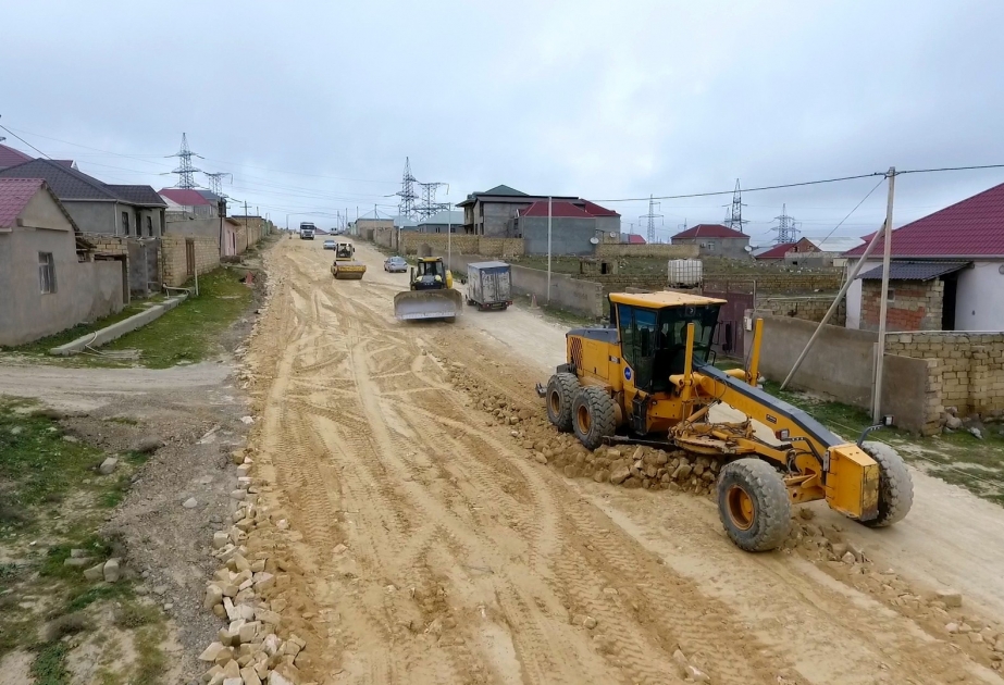 Abşeron rayonunda 4 qəsəbə və 1 kəndin yolları təmir edilir