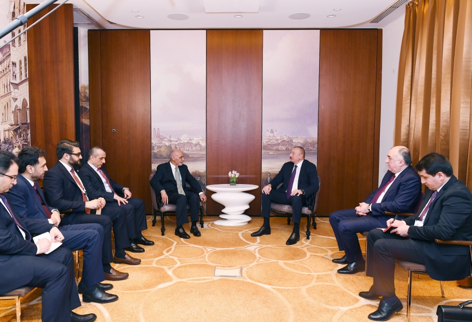 President Ilham Aliyev met with Afghan President Mohammad Ashraf Ghani in Munich VIDEO