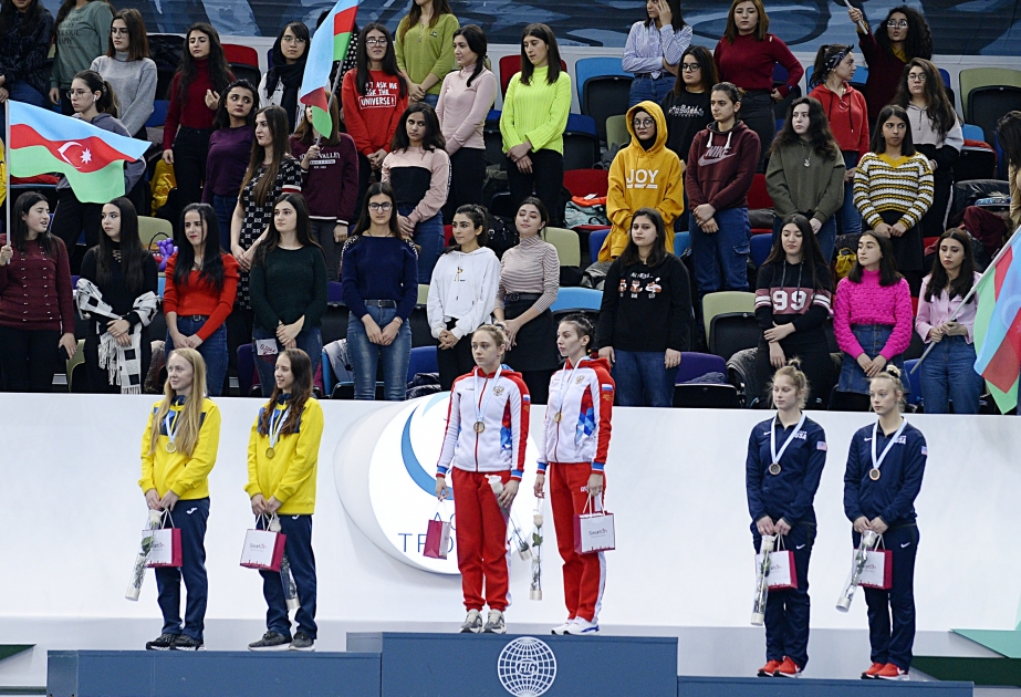Rusiya komandası batut gimnastikası üzrə qadın sinxron cütlüklərin yarışında qızıl medal qazanıb