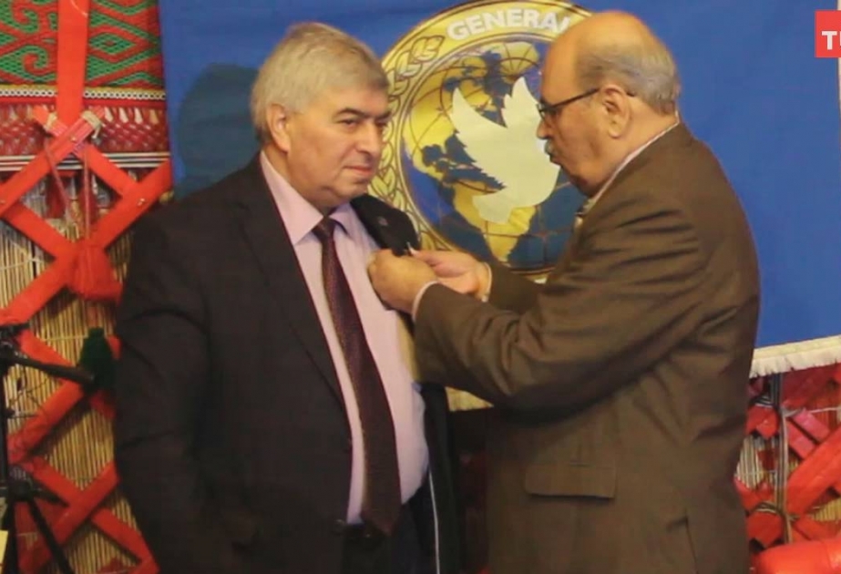 Qırğızıstanda həmyerlimiz beynəlxalq “Barış göyərçini” medalı ilə təltif edilib