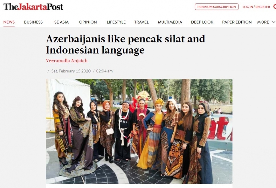 “The Jakarta Post” qəzeti Azərbaycan ilə İndoneziya arasında əməkdaşlığa həsr olunmuş məqalə yayıb