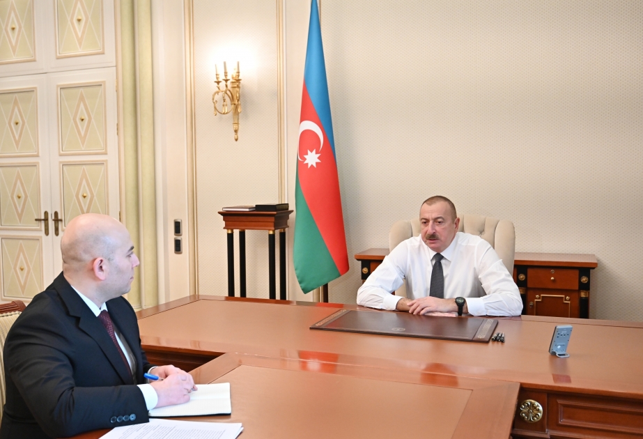Le président Ilham Aliyev reçoit le président du Conseil d’administration de l’Agence des transports de Bakou VIDEO
