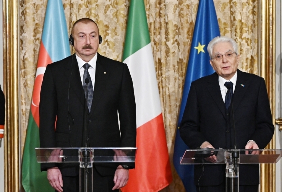 رئيس إيطاليا: إيطاليا وأذربيجان بلدان صديقان وشريكان رئيسان في المنطقة