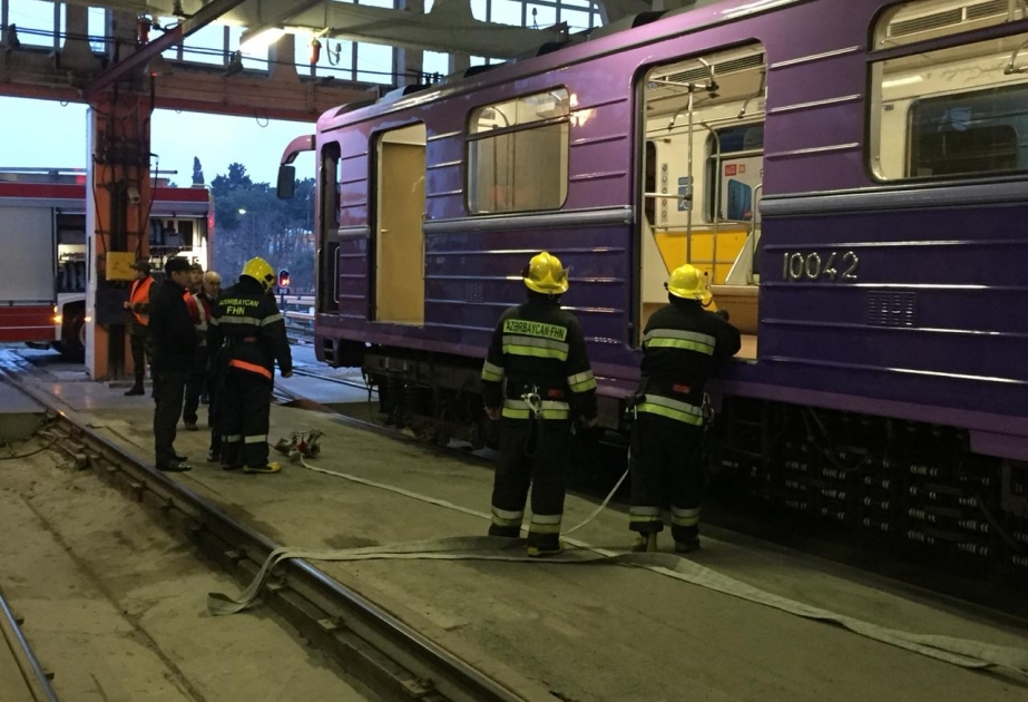 FHN “Bakı Metropoliteni” QSC-də yanğın-taktiki təlim keçirib