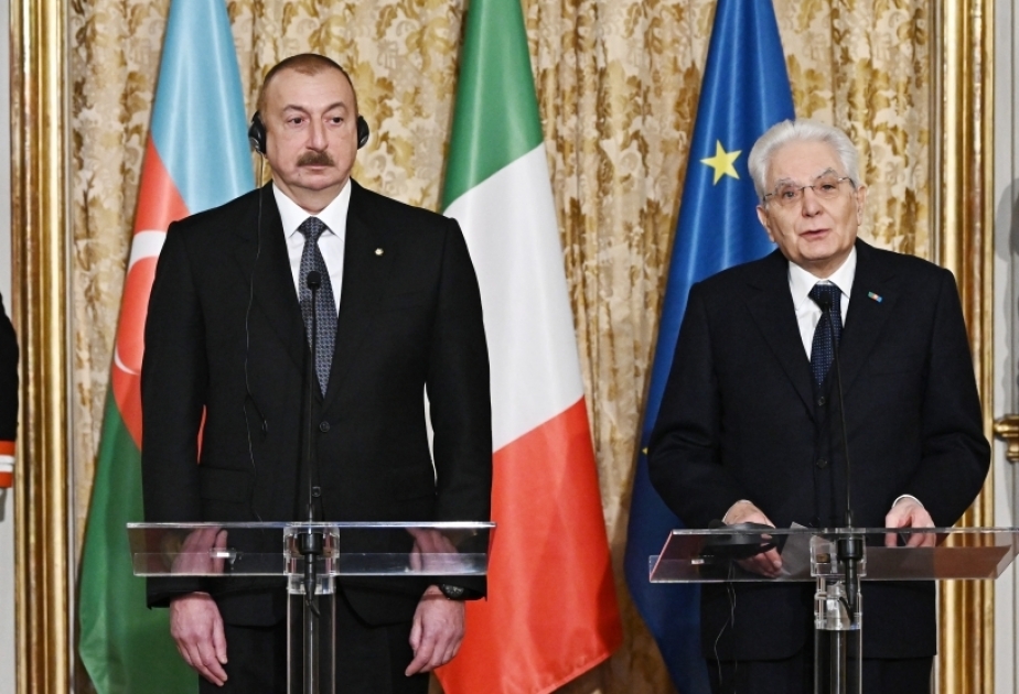 Sergio Mattarella: “Azerbaiyán promueve activamente la finalización de los trabajos del Corredor de Gas del Sur”