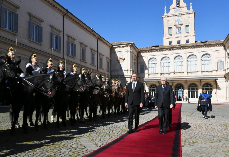 Präsident Ilham Aliyev beendet seinen Staatsbesuch in Rom VIDEO