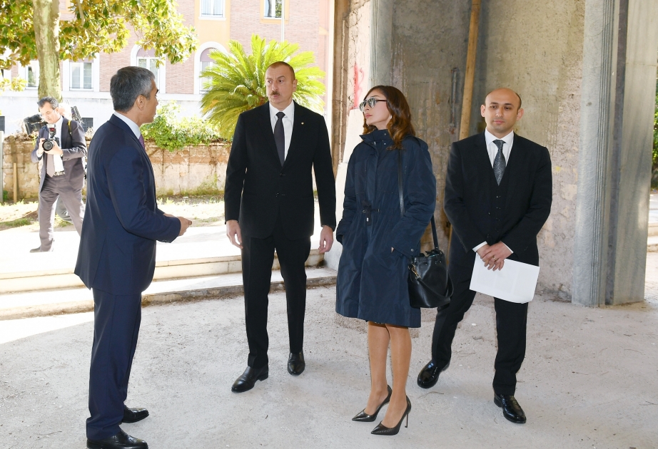 Visite du bâtiment destiné à abriter le Centre culturel azerbaïdjanais à Rome VIDEO