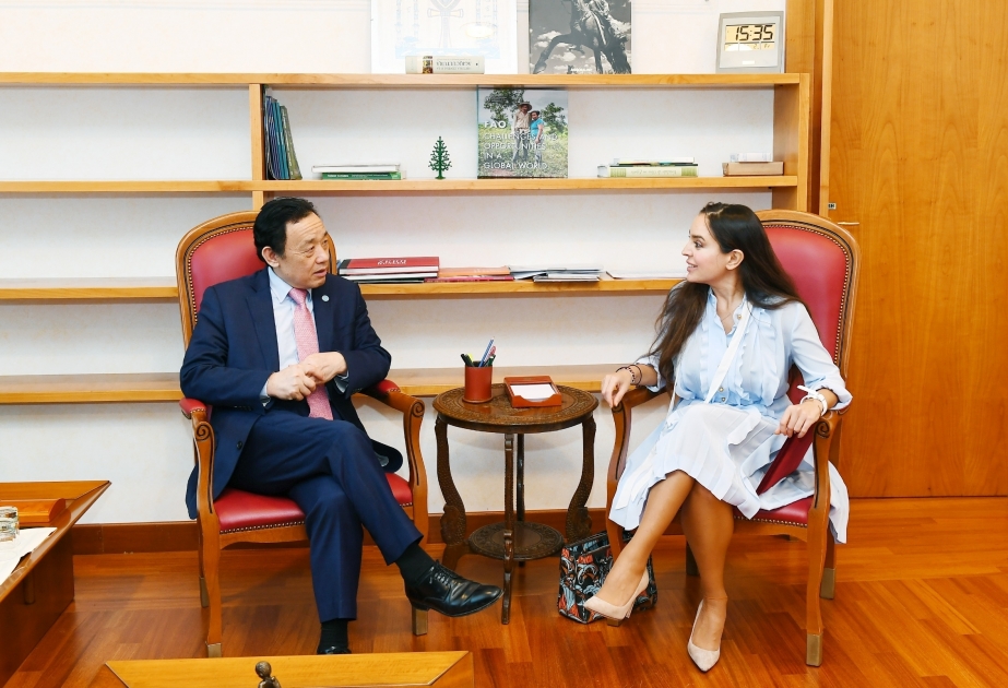 Vice-President of Heydar Aliyev Foundation Leyla Aliyeva meets with FAO’s new Director-General in Rome