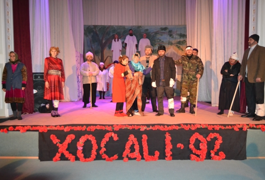 Füzuli Dövlət Dram Teatrında "Yaddaş" əsərinə ictimai baxış olub