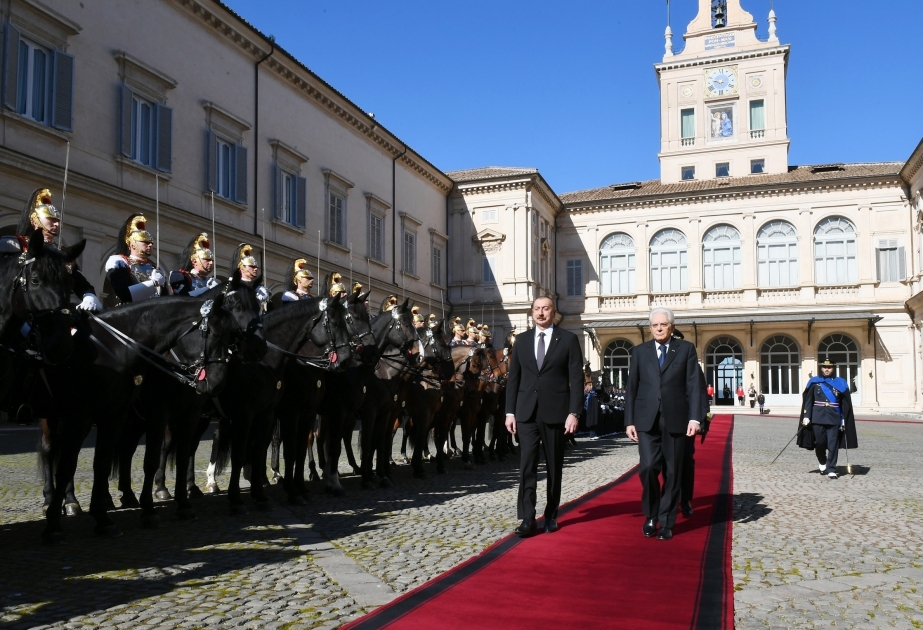 Se celebró en Roma una ceremonia de despedida oficial del presidente Ilham Aliyev