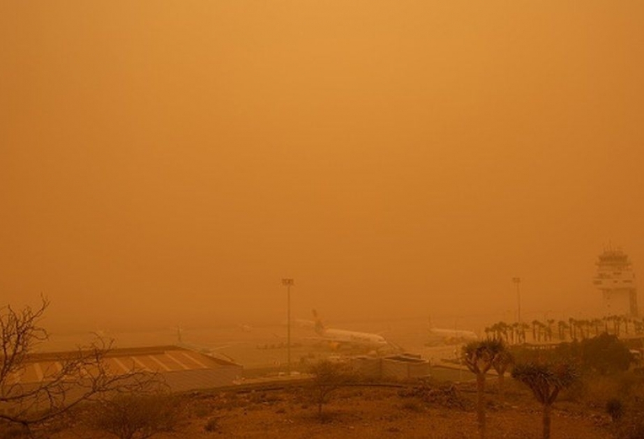 Канарские острова накрыла песчаная буря из Сахары